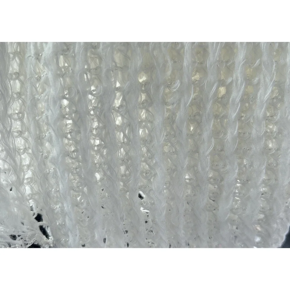 Vintage White Baby Blanket Lace Knit Christening Shower Gift Delicate Baptism 80